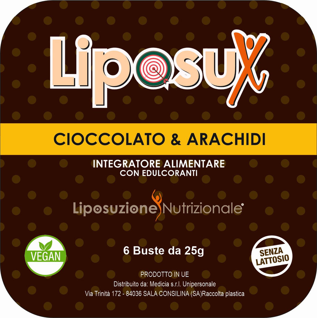LiposuX Bag - Senza Lattosio - Cioccolato e Arachidi 3+1 Omaggio Liposuzione Nutrizionale