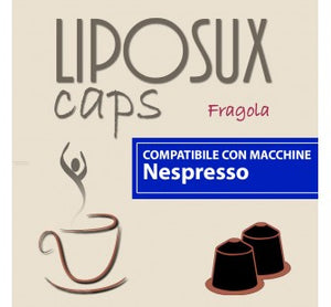 Capsule caff&egrave; - gusto Panna e Fragola (compatibili con macchine Nespresso) Monodose  Liposuzione Nutrizionale